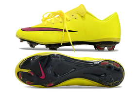 Chuteira Campo Nike Retrô Mercurial Vapor 10 FG Amarela e Rosa