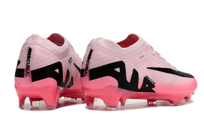 Chuteira Infantil Campo Nike Air Zoom Mercurial Vapor 15 Elite FG Rosa e Preto "Mad Brilliance Pack"