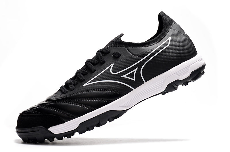 Chuteira Society Mizuno Morelia Neo Beta TF Preta e Branca "Origami Pack"