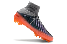 Chuteira Campo Nike Retrô Mercurial Superfly 5 FG Prata e Laranja CR7