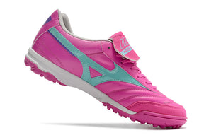 Chuteira Society Mizuno Morelia 3 TF Rosa e Azul