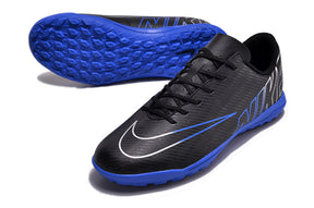 Chuteira Infantil Society Nike Mercurial Vapor 15 Club TF Preta e Azul "Shadow Pack"