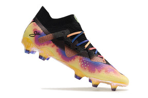 Chuteira Campo Puma Future Ultimate FG Preta e Amarela "Elements Pack"