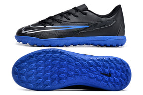 Chuteira Infantil Society Nike Phantom GX Club TF Preta e Azul "Shadow Pack"