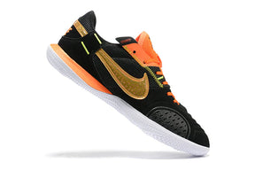 Chuteira Nike Streetgato Preto Futsal Preta com Laranja