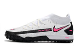 Chuteira Society Nike Phantom GT2 DF Elite Branco e Rosa TF "Daybreak Pack"