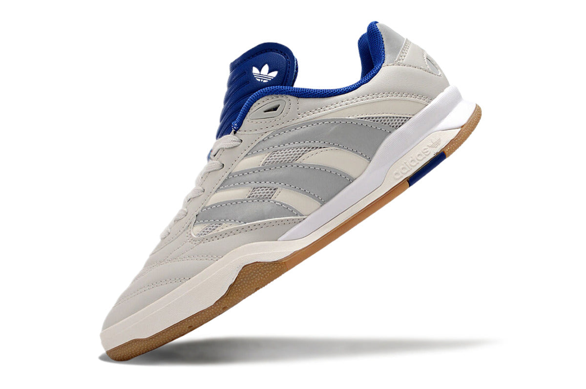 Chuteira Futsal Adidas Copa Mundial IC Bege, Azul e Cinza