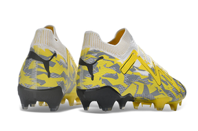 Chuteira Campo Puma Future Ultimate FG Amarela e Cinza "Voltage Pack"