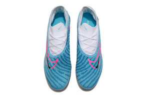 Chuteira Nike Phantom GX Low Elite FG Campo Azul com Rosa