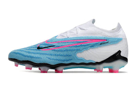 Chuteira Nike Phantom GX Low Elite FG Campo Azul com Rosa