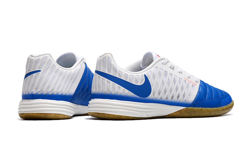 Chuteira Futsal Nike Lunar Gato II IC Branco e Azul