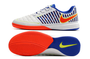 Chuteira Futsal Nike Lunar Gato II IC Branco, Azul e Laranja