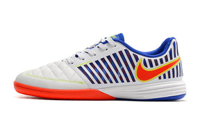 Chuteira Futsal Nike Lunar Gato II IC Branco, Azul e Laranja