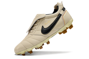 Chuteira Campo Nike Retrô Tiempo Legend R10 Elite Bege e Preta