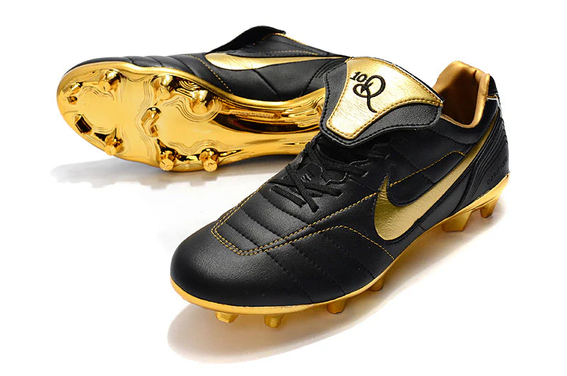 Nike Tiempo Legend 7  R10 FG Preta e Dourada