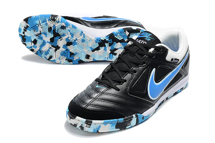 Chuteira Nike SB Gato Futsal Preto com Azul