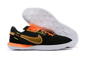 Chuteira Nike Streetgato Preto Futsal Preta com Laranja