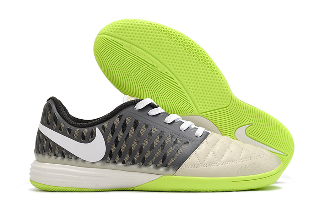 Chuteira Futsal Nike Lunar Gato II IC Cinza e Verde