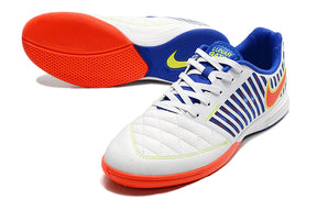 Chuteira Futsal Nike Lunar Gato II IC Branco, Azul e Laranja