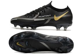 Chuteira Campo Nike Phantom GT2 Elite FG Preta e Dourada "Shadow Pack"