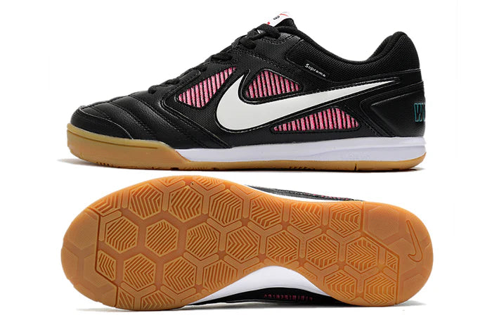 Chuteira Nike SB Gato Futsal Preto com Rosa