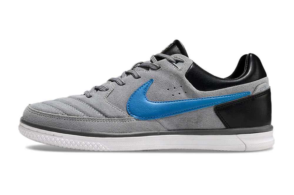 Chuteira Futsal Nike 5 StreetGato IC Cinza, Azul e Preto