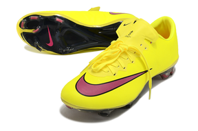 Chuteira Campo Nike Retrô Mercurial Vapor 10 FG Amarela e Rosa