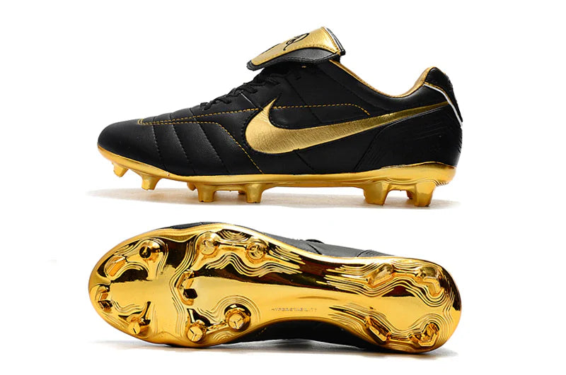 Nike Tiempo Legend 7  R10 FG Preta e Dourada