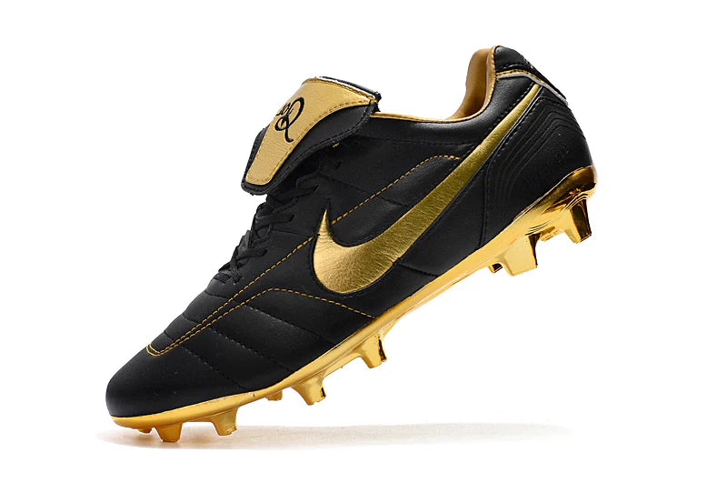 Nike Tiempo Legend 7  R10 FG Preta e Dourada