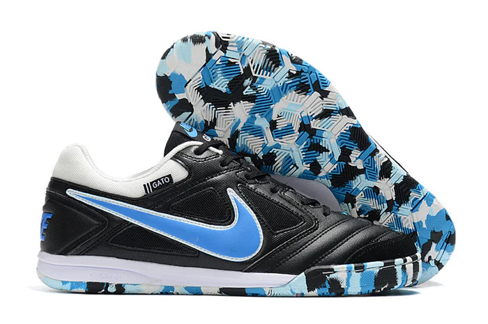 Chuteira Nike SB Gato Futsal Preto com Azul